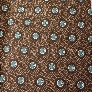 Windham Fabrics 9" x 44" Cotton History Repeated Brown Polka Print Blue Accents